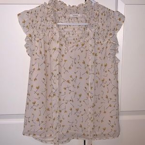 Yellow floral blouse